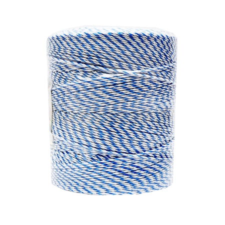 Rola fir alb-albastru 3mm insertie metalica 3x0.2mm ss, rezistenta 7.8 ohm/m, 1000m gard electric mezofarm - imagine 4