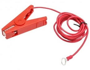 Cablu de racordare cu clema crocodil rosu pentru gard electric