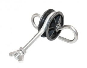 Izolator cu ancorare dubla, filet cu fluturas 5,9mm 89x83.3mm gard electric breckner germany