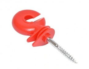 Izolator inelar premium rosu 91x35mm pentru gard electric mezofarm