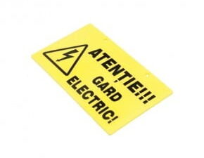 Placuta avertizare gard electric