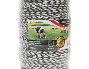 Rola fir alb-negru fi 4 mm 3x0.2mm ss 500m gard electric breckner germany