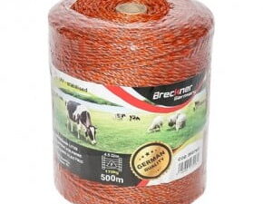 Rola fir portocaliu-maro fi 3mm 5x0.2mm ss, rezistenta 4.5 ohm/m, 500m gard electric breckner germany