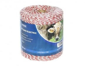 Rola fir rosu-alb fi 3mm 4x0.3mm 0.5 ohm/m ss, 500m gard electric baisan