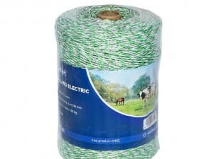 Rola fir verde-alb fi 3mm 6x0.3mm ss 0.31 ohm/m, 500m gard electric baisan