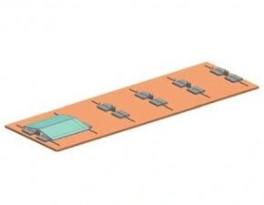 Sistem complet est-vest fixare placi balast 10 panouri solare fotovoltaice cu unghi 10 grade breckner germany