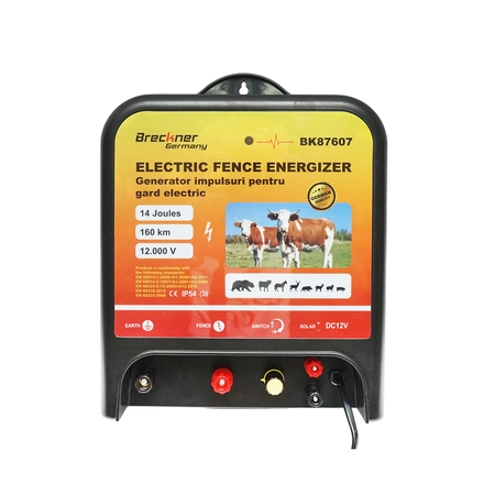 Aparat generator impulsuri 12V, 14 Joule, 160km pentru gard electric Breckner Germany - imagine 4