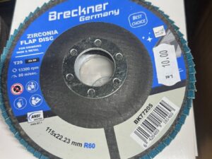 Disc lamelar abraziv cu zirconiu pentru metal si inox P60, 115mm