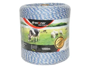 Rola fir albastru-alb fi 2mm 6x0.2mm SS 3.8 Ohmm, 1000m gard electric