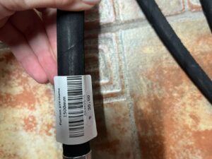 Furtun presiune 2SN DN10 sertizat cu capete fixate hidraulic L=1500mm M20