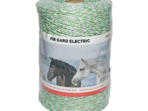 Rola fir verde-alb fi 3mm 6x0.3mm SS 0.31 Ohm/m, 500m gard electric Breckner Germany